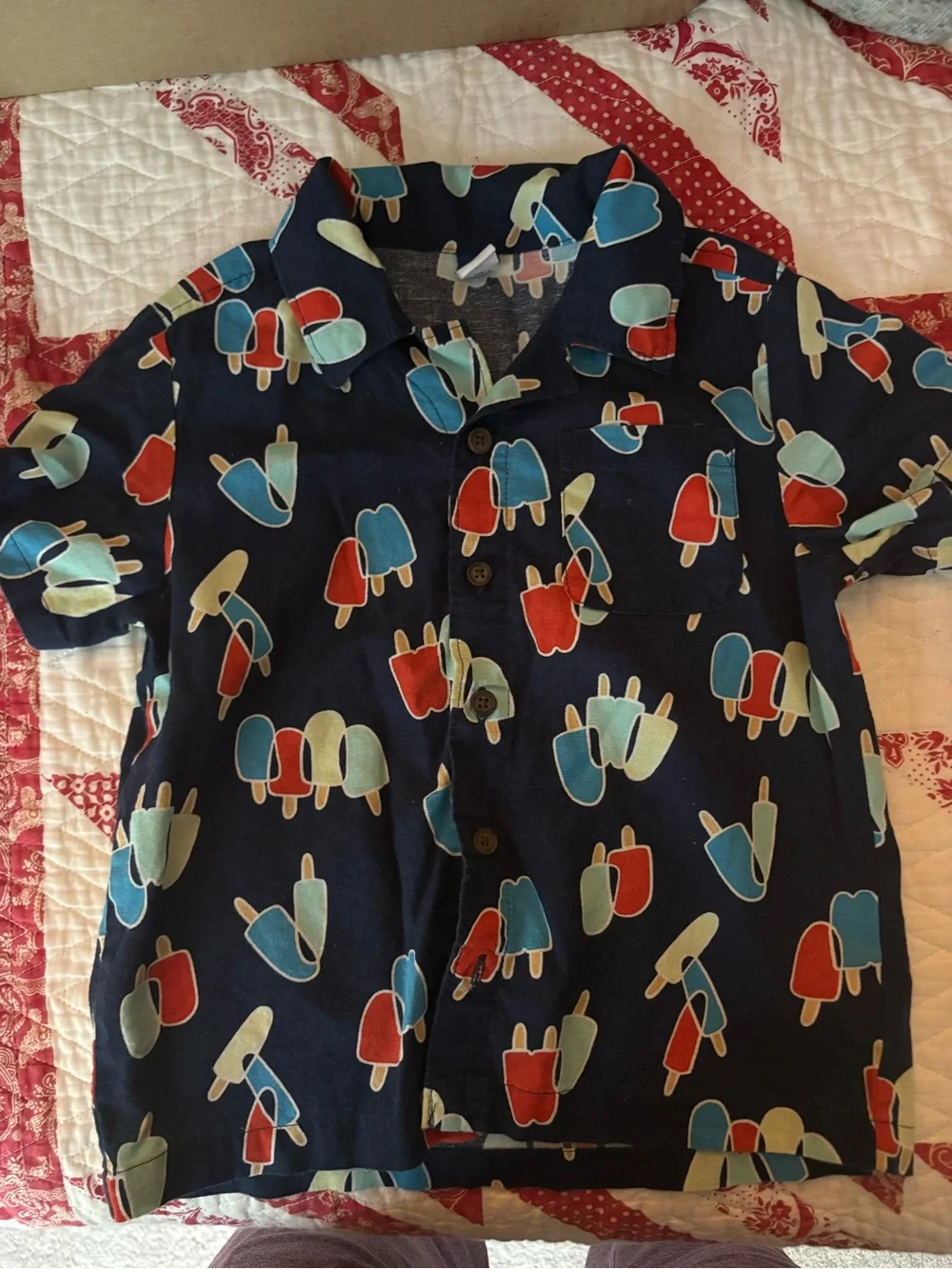 Old Navy SS Popsicle Button-Down 4T Shirt
